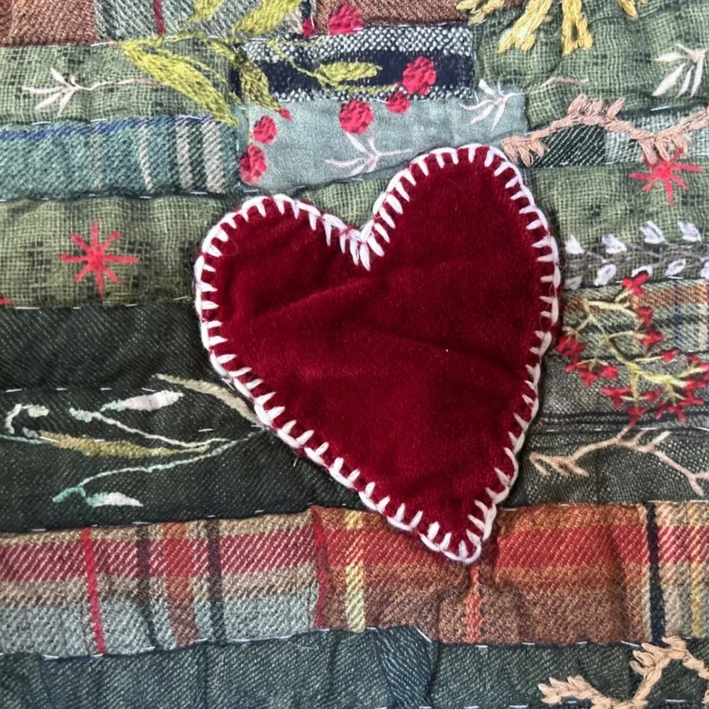 Pottery Barn Winter Dreams Queen Christmas Holiday Patchwork Quilt & 2 Shams